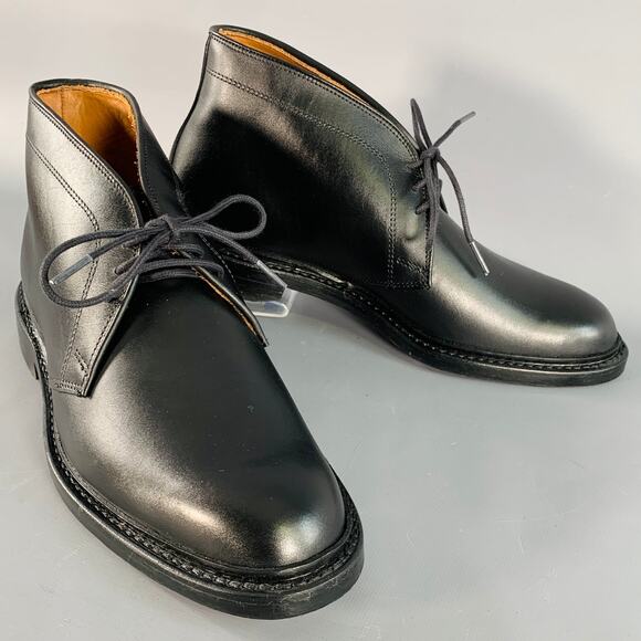 ALLEN EDMONDS Size 7 Dundee Black Leather Chukka Ankle Boots - Picture 1 of 10